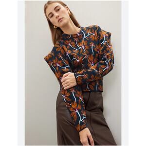 Ulla Johnson Twyla Bellflower Print Sweater, Size Small